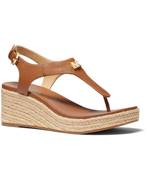 michael michael kors laney thong|MICHAEL Michael Kors Laney Leather Espadrille Thong Sandals.